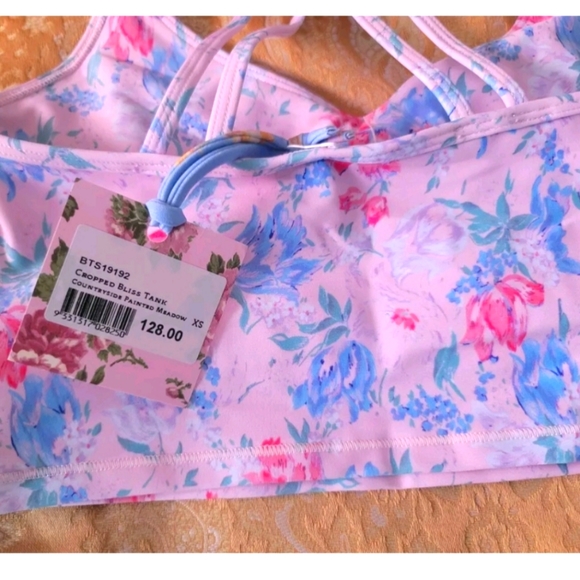 Bandier X Loveshackfancy Cropped Bliss Tank XS - Picture 5 of 6
